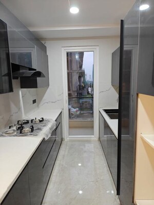 Kitchen in 3 BHK Builder Floor at Ansal Sushant Lok I, Sector 43 – for Rent