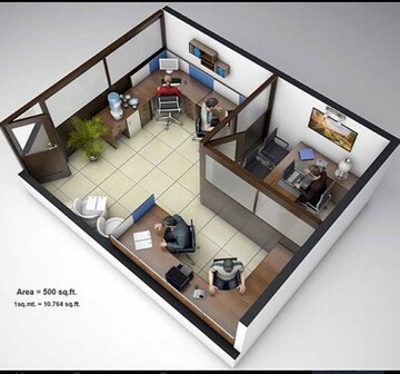  Office Space For Rent in The First Brick Apartment, Sector 7