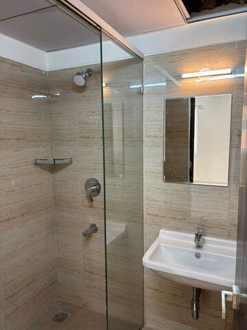 Bathroom in 3 BHK Apartment at Rajapushpa Provincia, Narsingi – for Rent