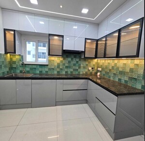 Kitchen in 3 BHK Apartment at Rajapushpa Provincia, Narsingi – for Rent