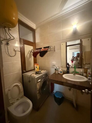 Bathroom in 1 BHK Builder Floor at Kalkaji – for Rent