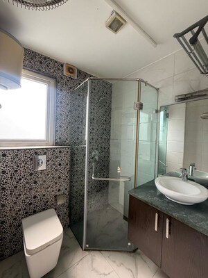 Bathroom in 4 BHK Builder Floor at New Friends Colony – for Rent