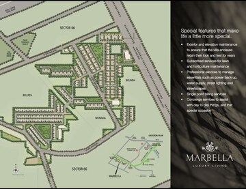 5 BHK Villa – Map Location View at Emaar Marbella, Sector 66 - for Sale