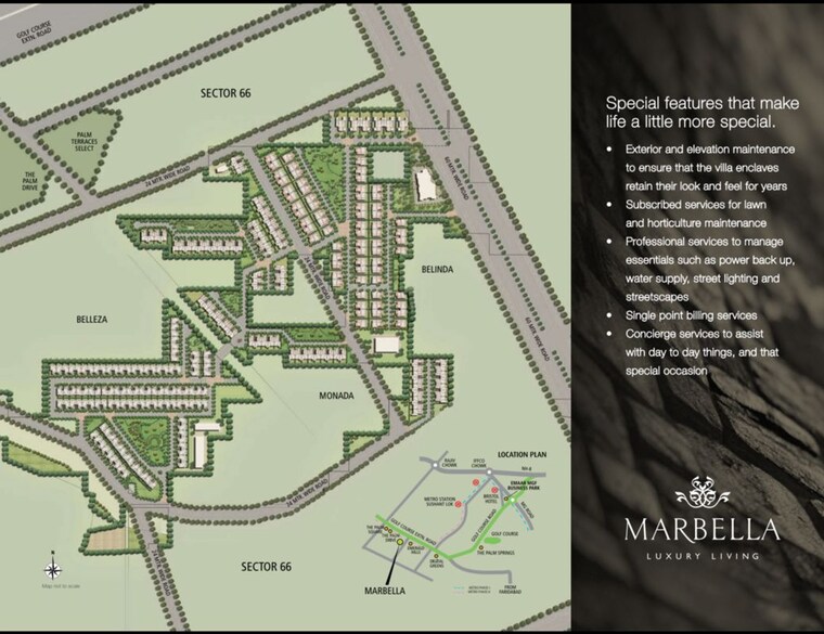 Map Location, emaar-marbella 5 Bedroom 6500 Sq.Ft. Villa In Sector 66 Gurgaon 10074088