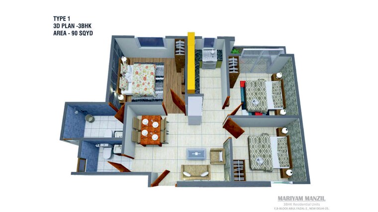 Master Plan, shaheen bagh 3 Bedroom 110 Sq.Yd. Builder Floor In Shaheen Bagh Delhi 10074100