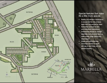 5 BHK Villa – Map Location View at Emaar Marbella, Sector 66 - for Sale