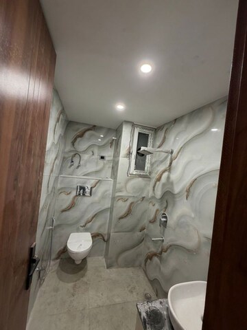 Bathroom in 2 BHK Builder Floor at Palm Residency Chhatarpur, Chattarpur – for Sale