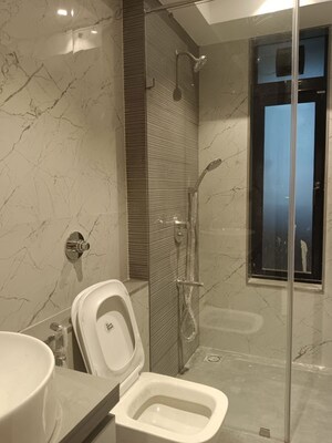 Bathroom in 3 BHK Apartment at Sunrise CHS Khar, Khar West – for Rent