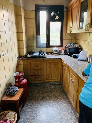 Kitchen in 3 BHK Builder Floor at Kailash Colony – for Rent