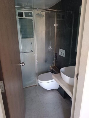 Bathroom in 2 BHK Apartment at Sheth Zuri, Laxmi Nagar – for Rent