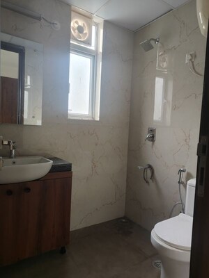 Bathroom in 2.5 BHK Builder Floor at Smart World Gems, Sector 89 – for Rent