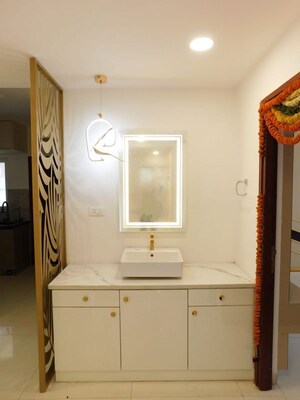 Bathroom in 3 BHK Apartment at GHR Titania, Kondapur – for Rent