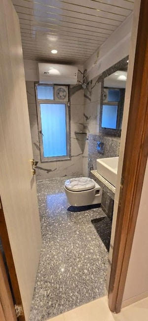 Bathroom in 3 BHK Apartment at Cosmos Horizon, Thane West – for Rent