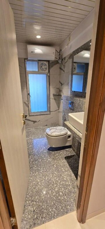 Bathroom in 3 BHK Apartment at Cosmos Horizon, Thane West – for Rent