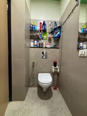 Bathroom in 1 BHK Apartment at The Wadhwa Evergreen Heights, Kalwa – for Sale