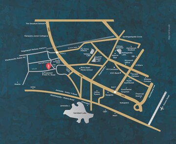 3 BHK Apartment – Map Location View at Vian Mrida, Kollur - for Sale