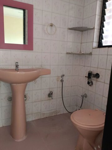 Bathroom in 3 BHK Apartment at Lokhandwala Whispering Palms, Kandivali East – for Rent