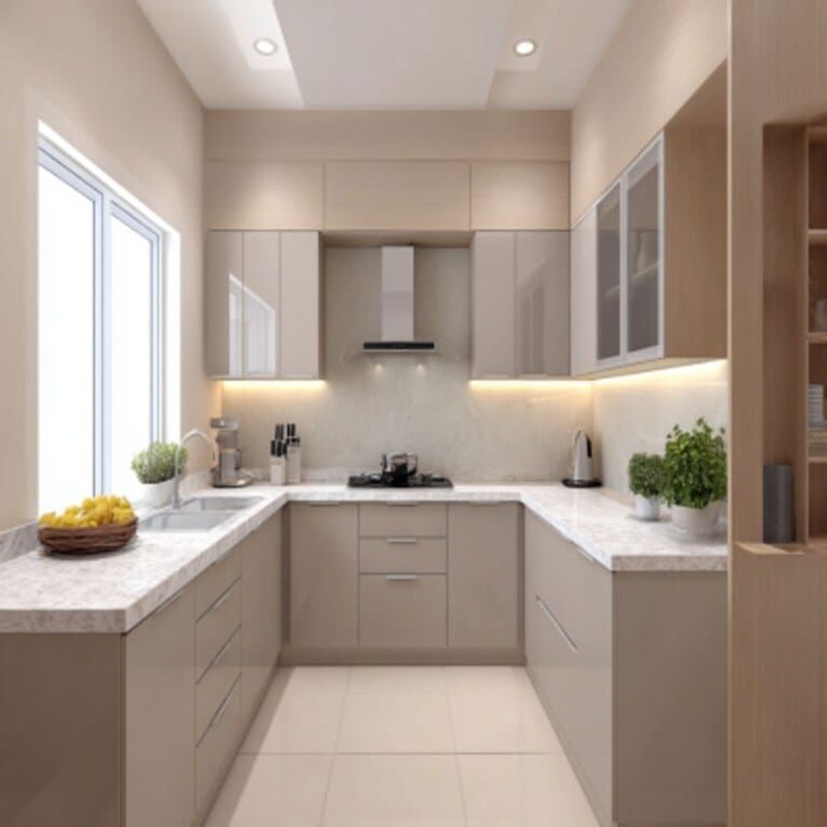 Kitchen, nagla road 3 Bedroom 1630 Sq.Ft. Apartment In Nagla Road Zirakpur 10075554