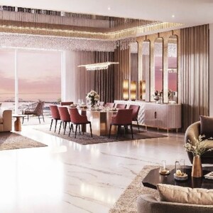 Living Room in 4 BHK Apartment at Bandra West – for Sale