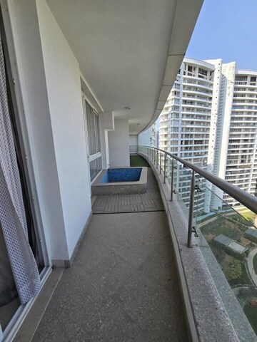 Balcony in 4 BHK Apartment at Krrish Provence Estate, Gurgaon Faridabad Road – for Rent