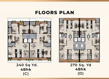 Floor Plan in 4 BHK Independent House at Sector 88a – for Sale