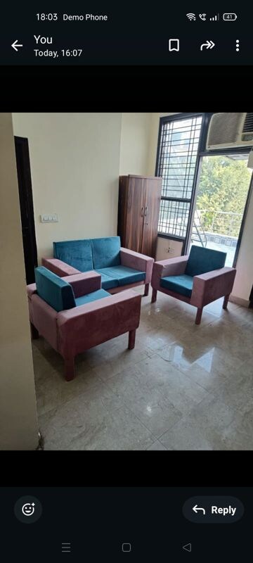 Bedroom in 3 BHK Builder Floor at Sushant Lok I – for Rent
