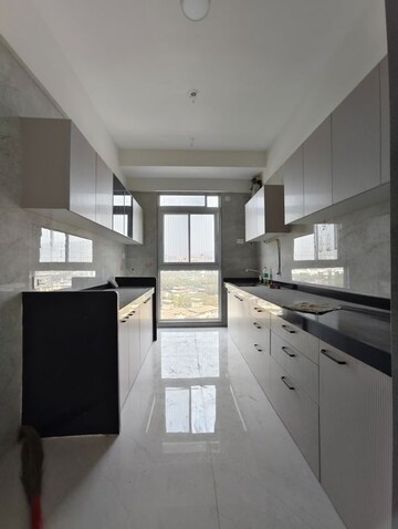 Kitchen in 3 BHK Apartment at Tricity Montview, Sanpada – for Rent