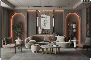 Living Room in 3.5 BHK Apartment at Godrej Zenith, Sector 89 – for Sale