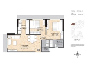 Floor Plan in 2 BHK Apartment at Paranjape Aspire, Andheri West – for Sale