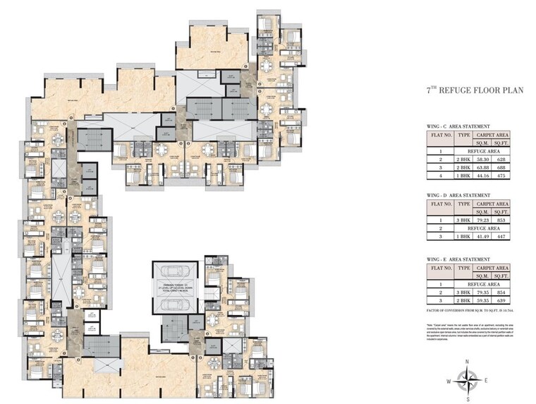 Floor Plan, paranjape-aspire 2 Bedroom 651 Sq.Ft. Apartment In Andheri West Mumbai 10080515