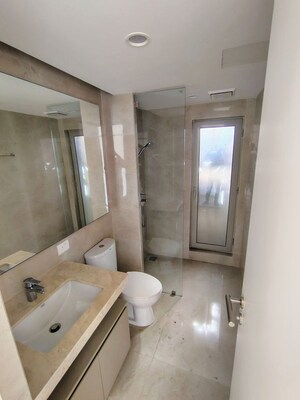 Bathroom in 3 BHK Apartment at Thane West – for Rent