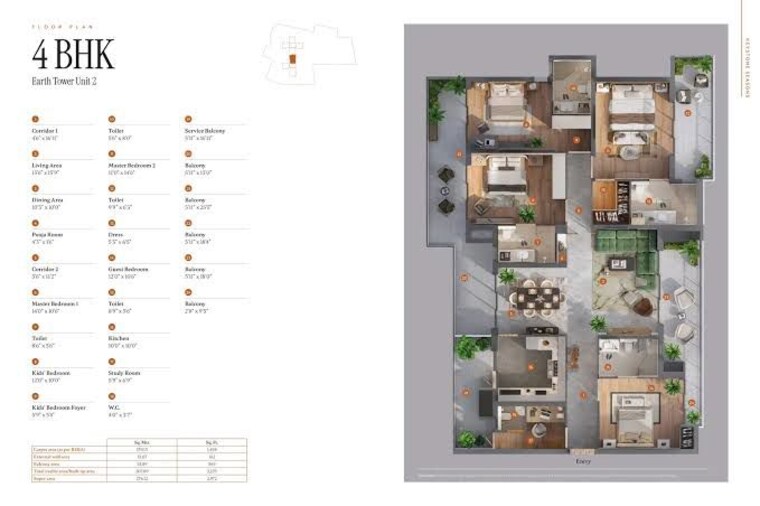 Master Plan, keystone-seasons 4 Bedroom 2972 Sq.Ft. Apartment In Sector 77 Gurgaon 10080741