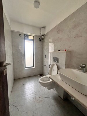 Bathroom in 3 BHK Apartment at Gulmohar Road – for Rent