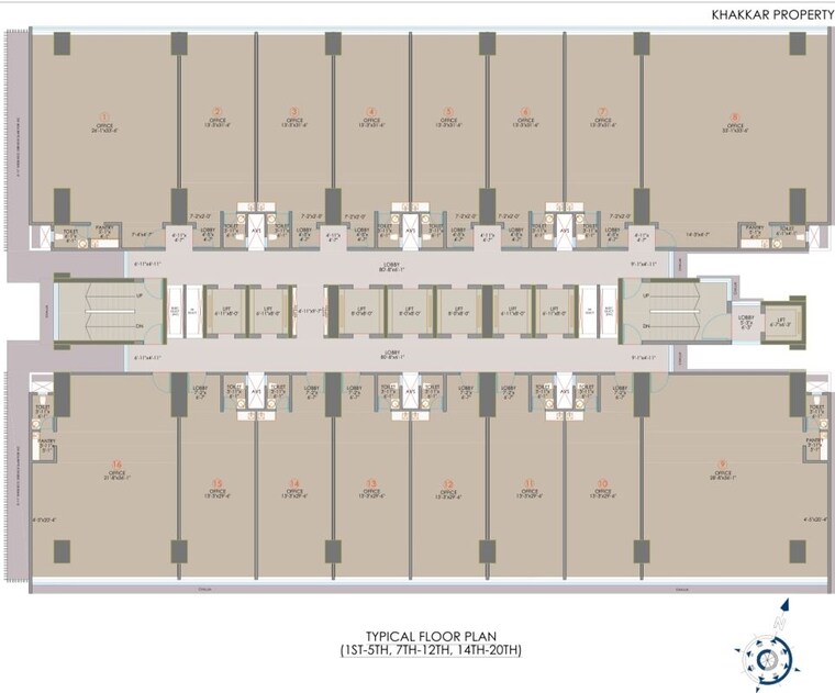 Floor Plan, bhoomi-9-business-bay Commercial Office Space 1179 Sq.Ft. In Malad West Mumbai 10081275