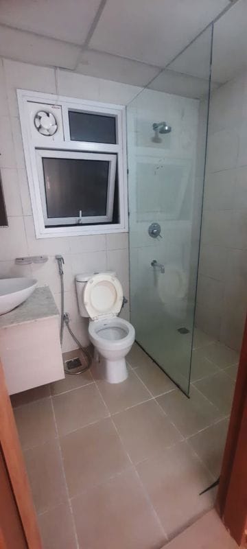 Bathroom in 2 BHK Apartment at Bhartiya Nikoo Homes, Thanisandra Main Road – for Rent
