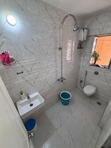 Bathroom in 2 BHK Apartment at Cosmos Springs Angel, Ghodbunder Road – for Rent