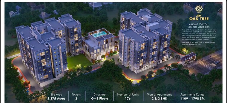 Exterior View, ark-oak-tree 3 Bedroom 1374 Sq.Ft. Apartment In Whitefield Bangalore 10082542