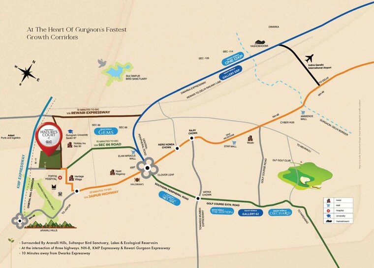 Map Location, smart-world-natures-court 2 Bedroom 1339 Sq.Ft. Apartment In Manesar Sector 9 Gurgaon 10082776