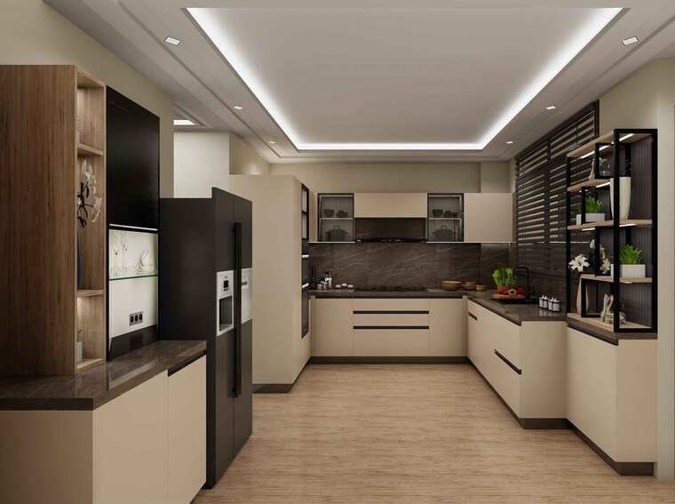 Kitchen, delphine-central-park-estates 3 Bedroom 4242 Sq.Ft. Apartment In Sector 104 Gurgaon 10083123