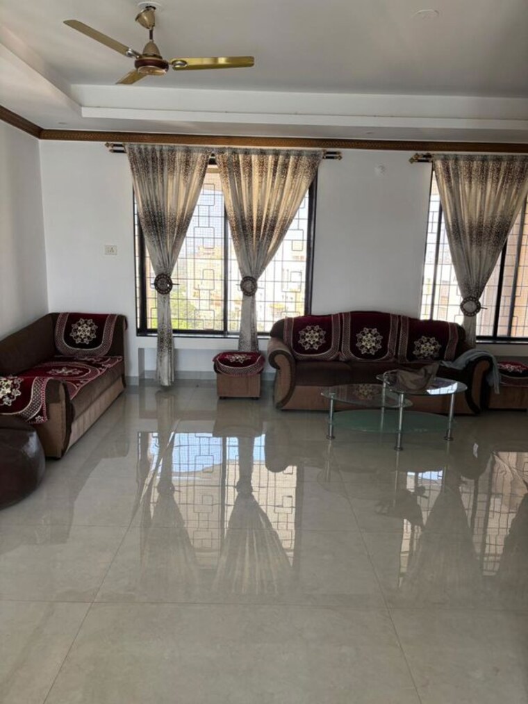 Living Room, ganga-satellite 3 Bedroom 1500 Sq.Ft. Apartment In Wanwadi Pune 10083260