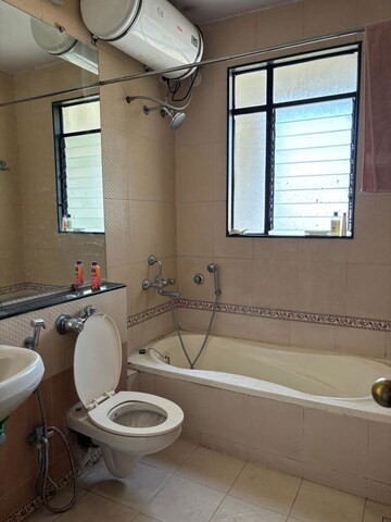 Bathroom in 3 BHK Apartment at Ganga Satellite, Wanwadi – for Rent