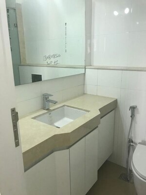 Bathroom in 1 BHK Apartment at Godrej The Trees Phase II, Vikhroli East – for Rent