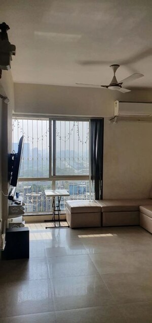 Living Room in 1 BHK Apartment at Aspen Park, Goregaon East – for Rent