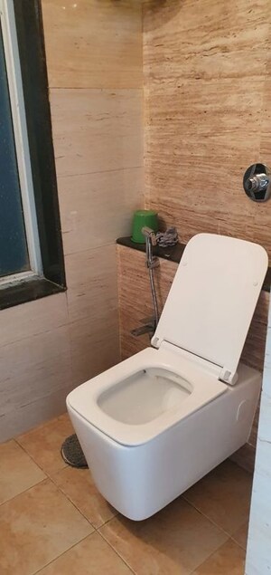 Bathroom in 1 BHK Apartment at Aspen Park, Goregaon East – for Rent