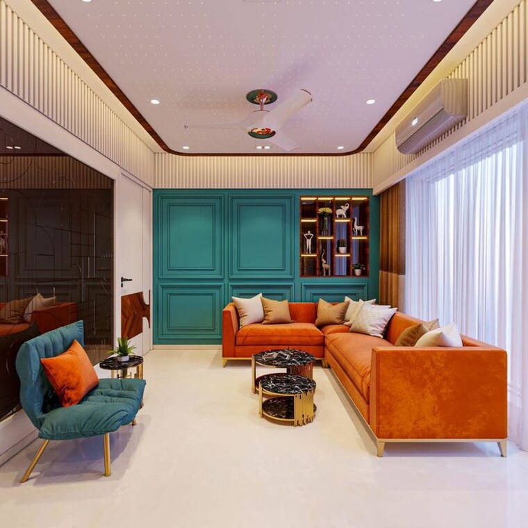 Living Room, sheth-auris-serenity-tower-2 2 Bedroom 805 Sq.Ft. Apartment In Malad West Mumbai 10084105