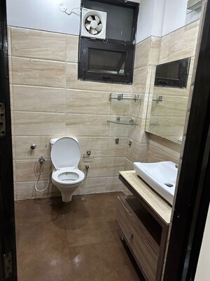 Bathroom in 3 BHK Apartment at Chandigarh Hollywood Heights 1, Lohgarh – for Rent