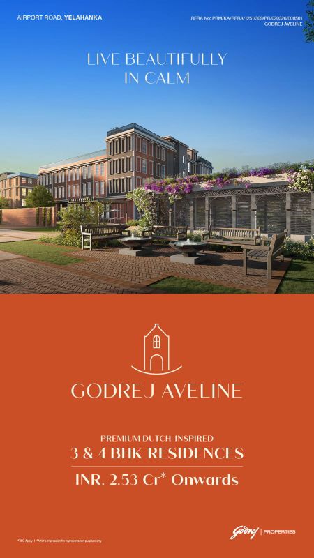 3 BHK + Pooja Room 1593 Sq.Ft. Apartment in Godrej Aveline