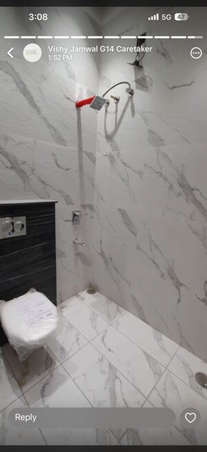 Bathroom in 2 BHK Builder Floor at Manimajra – for Rent