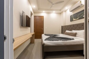 Bedroom in 1 BHK Builder Floor at Ansal Sushant Lok I, Sector 43 – for Rent