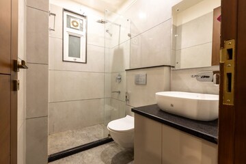 Kitchen in 1 BHK Builder Floor at Ansal Sushant Lok I, Sector 43 – for Rent